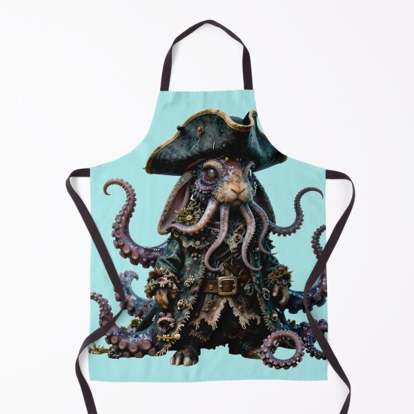 Item preview, Tentacle Pirate Rabbit – Deep Sea Captain Bunny Fantasy designed and sold by AnimalAirtistry.