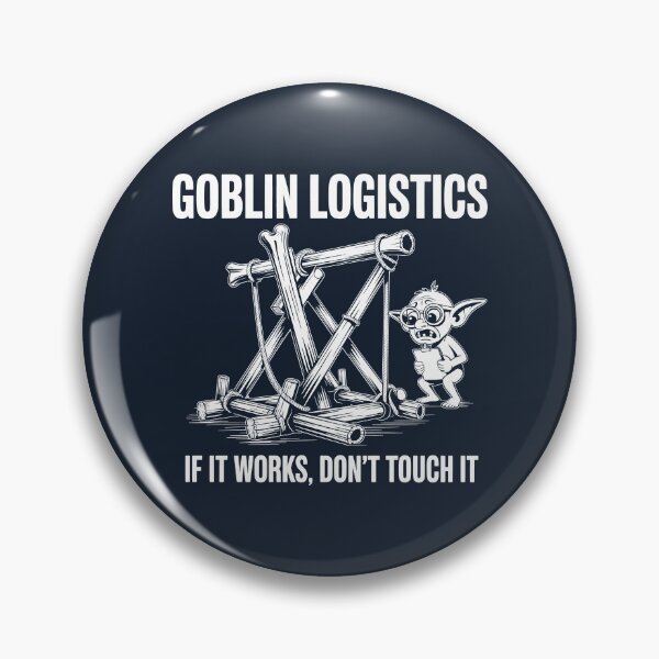 Item preview, Goblin Logistics Fantasy Humor and Goblin Engineering designed and sold by SplashTastic.