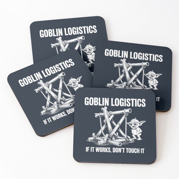 Item preview, Goblin Logistics Fantasy Humor and Goblin Engineering designed and sold by SplashTastic.