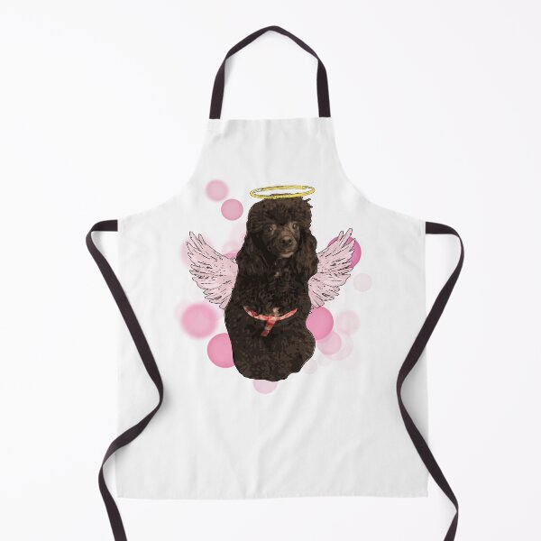 Item preview, Cute Black Poodle with Angel Wings and a Halo - Realistic Illustration designed and sold by iamKRUK.
