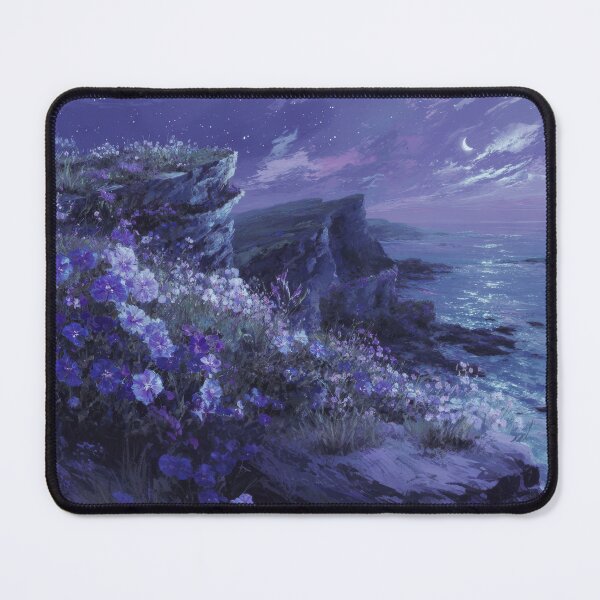 Item preview, Purple Flowers Cliffside View designed and sold by DefNoiz.
