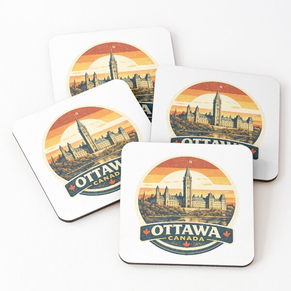 Item preview, Ottawa Canada Vintage Skyline T-Shirt – Parliament Hill Retro Sunset Travel Graphic designed and sold by Globalcitytees.