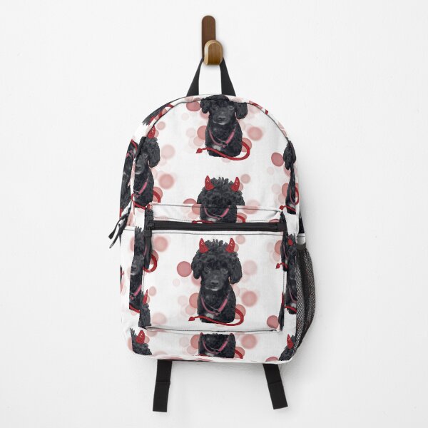 Item preview, Cute Black Poodle with Horns and a Devil Tail - Realistic Illustration designed and sold by iamKRUK.