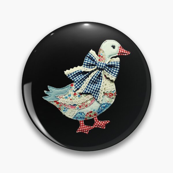 Item preview, Vintage Patchwork Goose Coquette Gingham Bow designed and sold by MotivaChic.