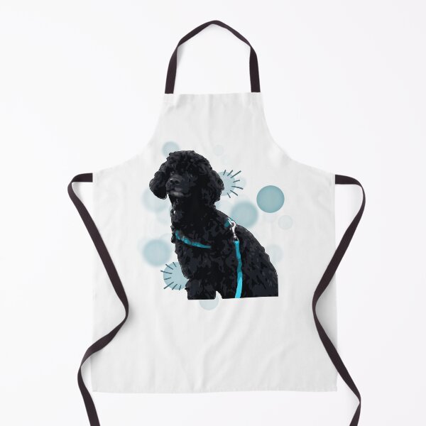 Item preview, Cute Black Poodle with Blue Harness - Realistic Illustration designed and sold by iamKRUK.