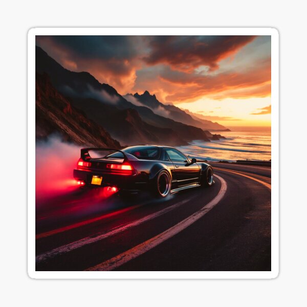 black nsx enjoying a fun run Sticker