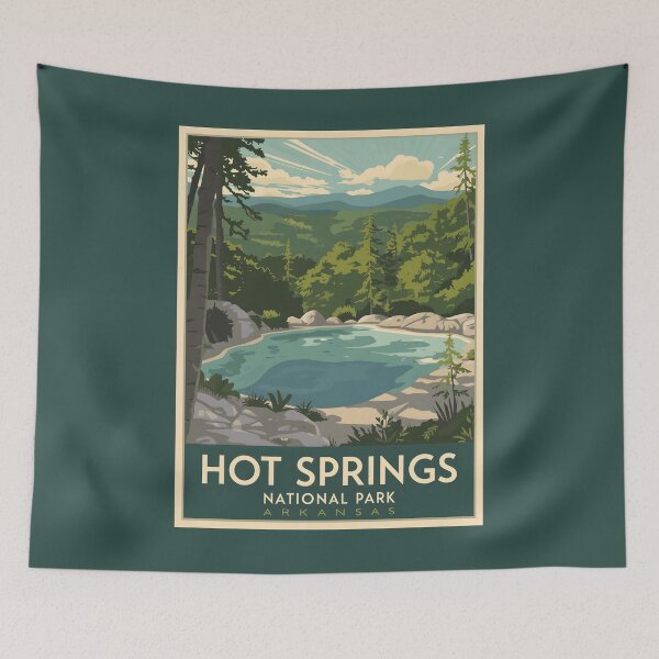 Item preview, Hot Springs National Park - Arkansas  designed and sold by GoodOldVintage.