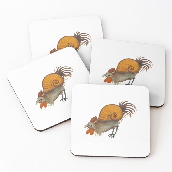 Item preview, Bizarre Medieval Marginalia Snail Rooster designed and sold by gewgacruccl43.