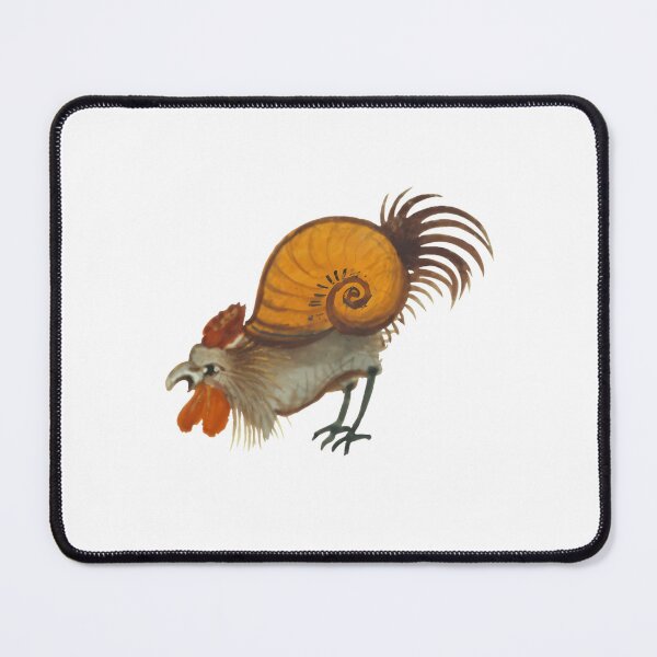 Item preview, Bizarre Medieval Marginalia Snail Rooster designed and sold by gewgacruccl43.