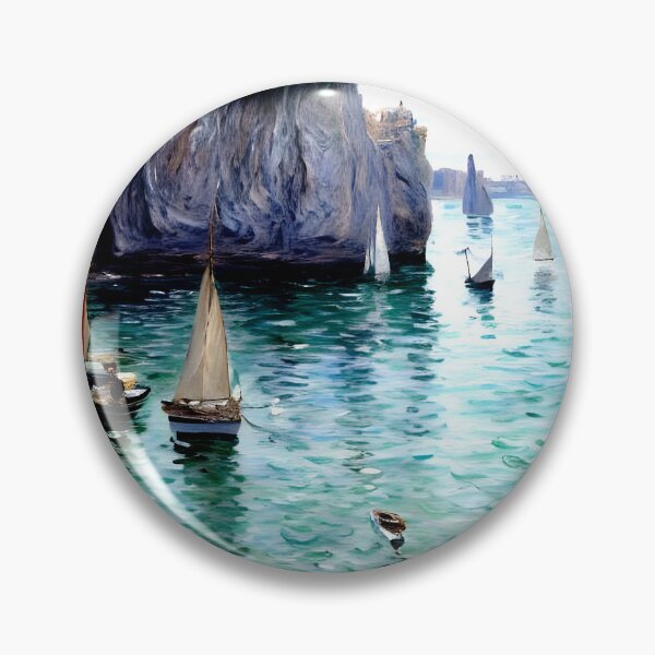 Item preview, Étretat, The Aval Door: Fishing Boats Leaving the Harbour designed and sold by artdesignsnow.