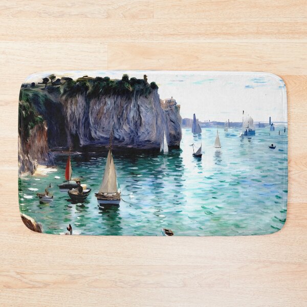 Item preview, Étretat, The Aval Door: Fishing Boats Leaving the Harbour designed and sold by artdesignsnow.