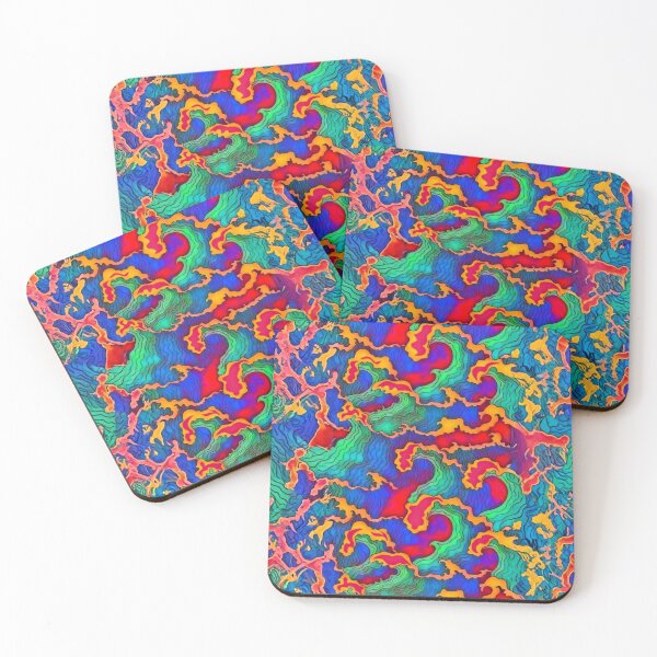 Item preview, Oceanic Psychedelic Waves Abstract designed and sold by Siriusvibes.