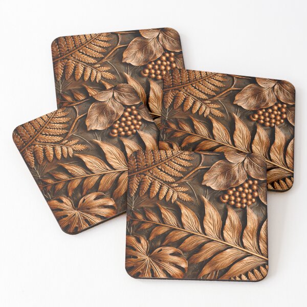 Item preview, Luxury Copper Botanical Wall Art designed and sold by Kaleidoscope Print.