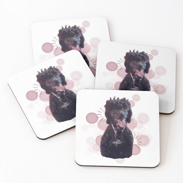 Item preview, Smiling Black Poodle - Realistic Illustration designed and sold by iamKRUK.
