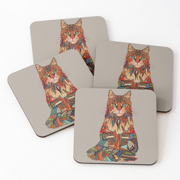 Item preview, maine coon cat taupe designed and sold by scrummy.