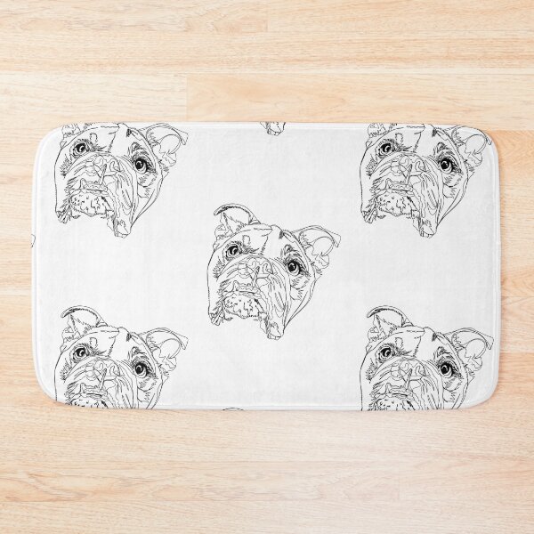 Item preview, E for English Bulldog part of A to Z Alphabet Line Art Series designed and sold by Mauras-Designs.