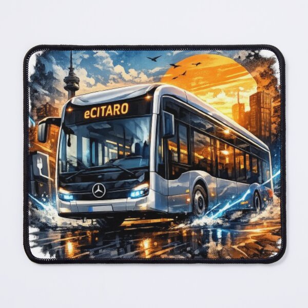 Item preview, Electric Bus at Sunset – Futuristic City Bus T-Shirt | Urban Driver Style designed and sold by Busdriverstore.