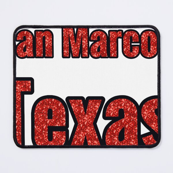 Item preview, San Marcos Texas City Name With Red Rhinestone designed and sold by TheIconSmith.