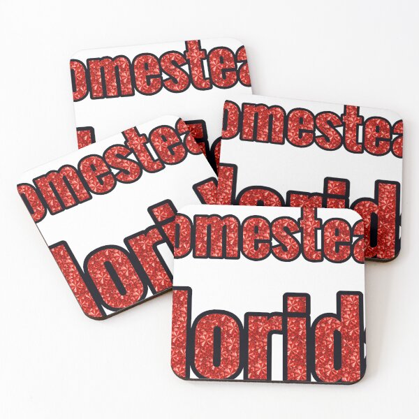 Item preview, Homestead Florida City Name With Red Rhinestone designed and sold by TheIconSmith.
