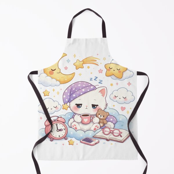 Item preview, Awake at 3AM Cute Kawaii Night Owl Cat – Sleepy Aesthetic Insomnia Design designed and sold by Sanika arts .