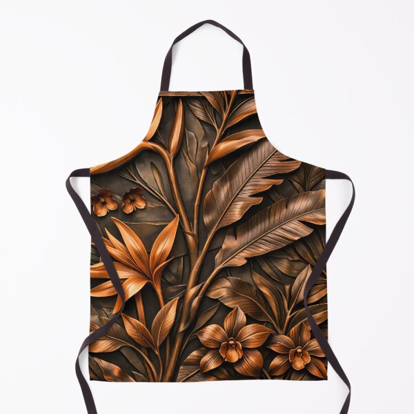 Item preview, Luxury Copper Tropical Floral Wall Art designed and sold by Kaleidoscope Print.