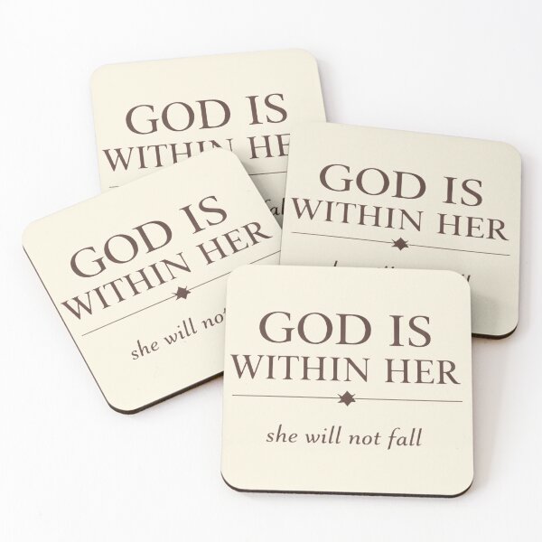 Item preview, God Is Within Her Soft Minimalist Christian Quote Gift for Women designed and sold by lindalifepeace.