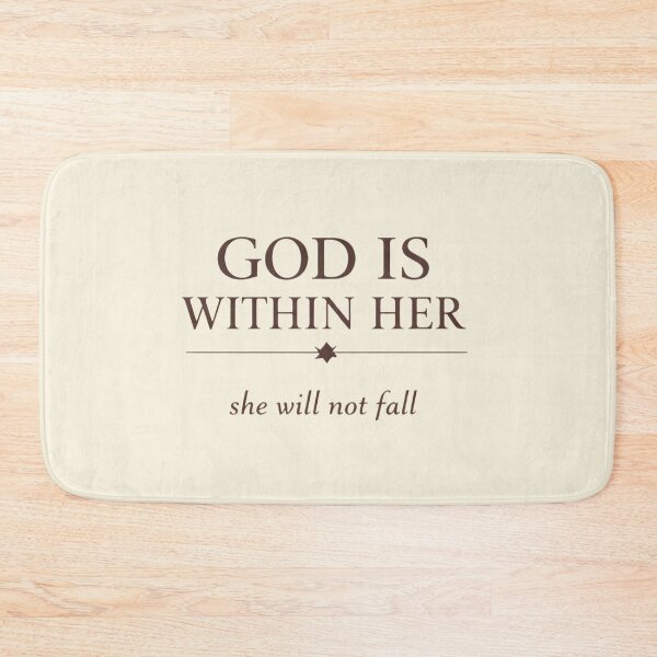 Item preview, God Is Within Her Soft Minimalist Christian Quote Gift for Women designed and sold by lindalifepeace.