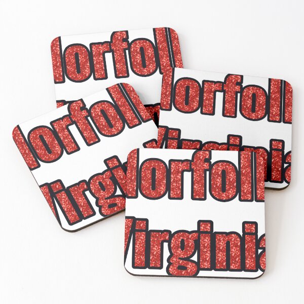 Item preview, Norfolk Virginia City Name With Red Rhinestone designed and sold by TheIconSmith.
