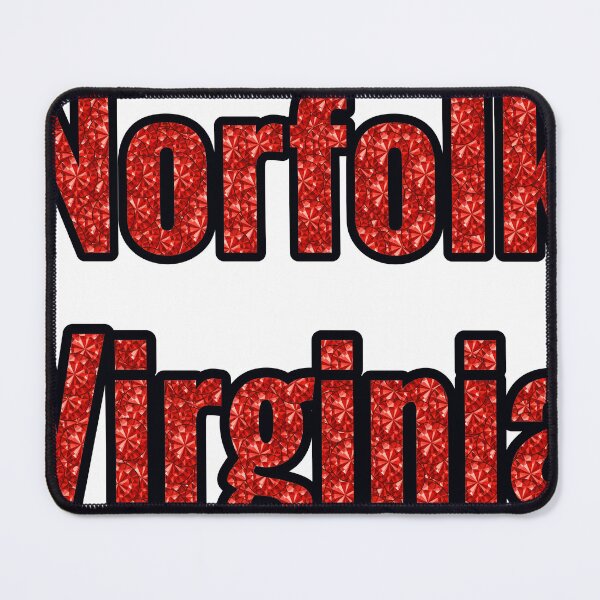 Item preview, Norfolk Virginia City Name With Red Rhinestone designed and sold by TheIconSmith.