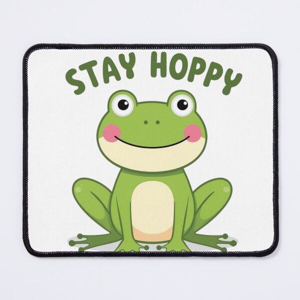 Item preview, Stay Hoppy – Cute Smiling Frog Illustration designed and sold by catcurio.