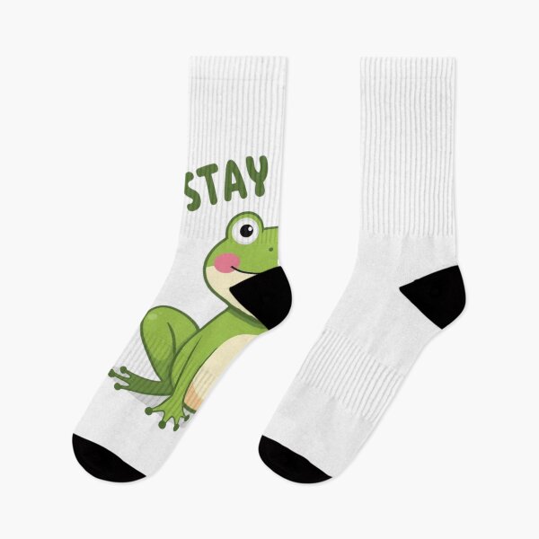 Item preview,  Stay Hoppy – Cute Smiling Frog Illustration designed and sold by catcurio.