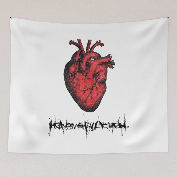 Item preview, the heart heaven shall burn decal black designed and sold by hutkamadi.