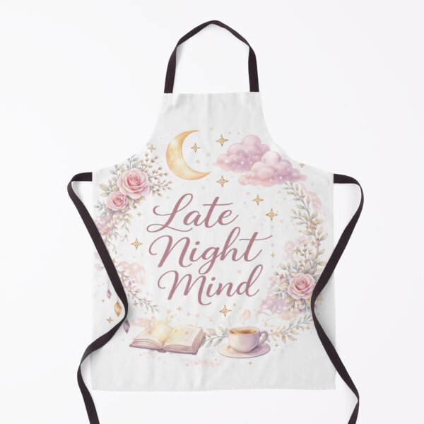 Item preview, Late Night Mind Aesthetic Moon & Cozy Dreamy Quote Design designed and sold by Sanika arts .