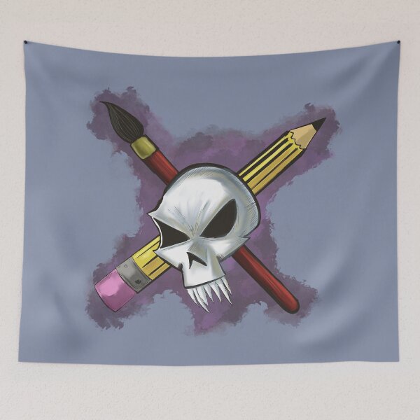 Item preview, SKULL AND ART TOOLS designed and sold by DroidMonkey.