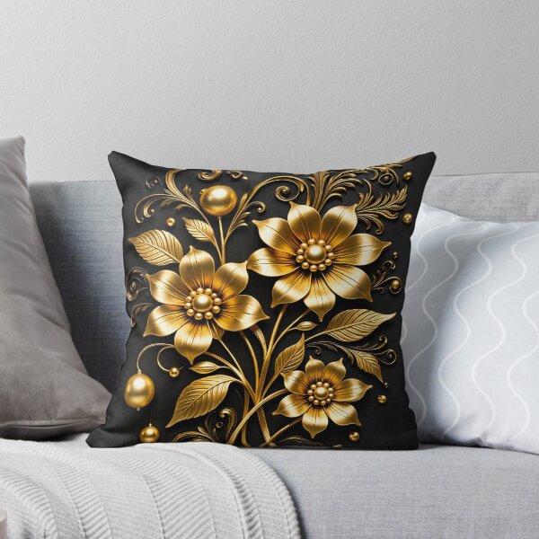 Item preview, Luxury Gold Floral Botanical Wall Art designed and sold by Kaleidoscope Print.