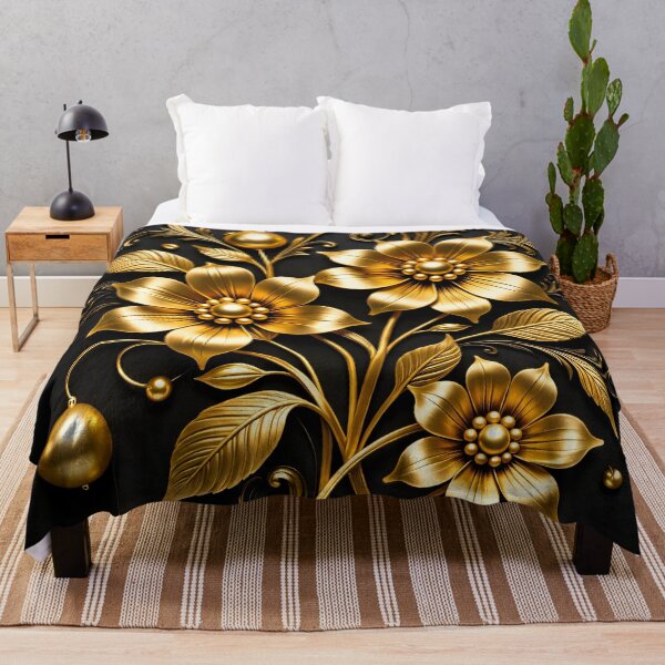 Item preview, Luxury Gold Floral Botanical Wall Art designed and sold by Kaleidoscope Print.