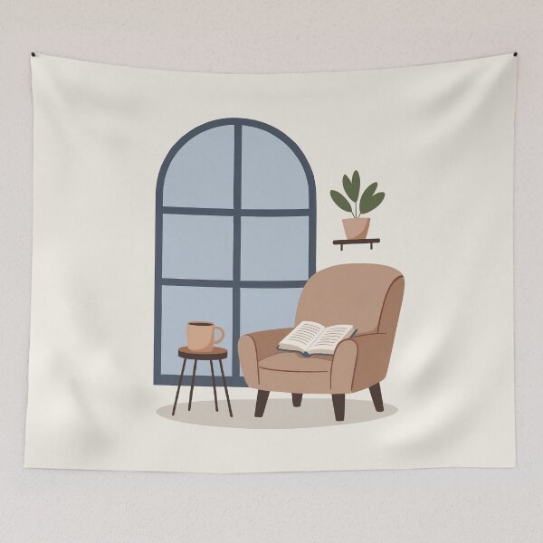 Item preview, Cozy Arched Window Reading Nook designed and sold by TrendMorphic.