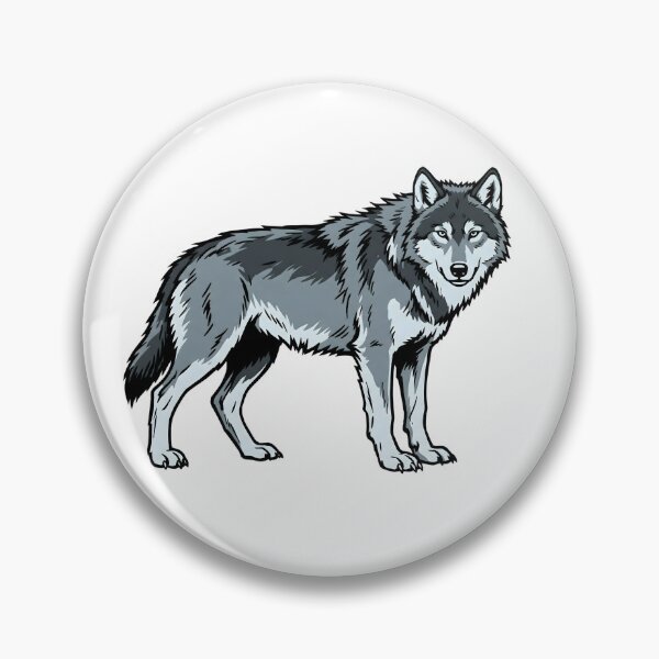 Item preview, Grey Wolf Illustration Minimalist Vector Art designed and sold by DigitalGremlin.