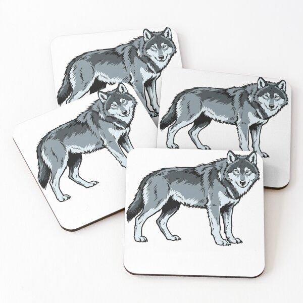 Item preview, Grey Wolf Illustration Minimalist Vector Art designed and sold by DigitalGremlin.
