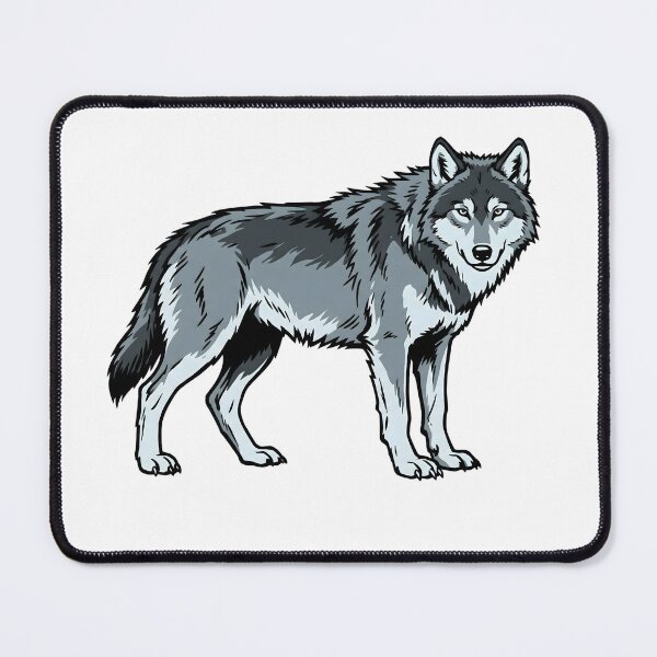 Item preview, Grey Wolf Illustration Minimalist Vector Art designed and sold by DigitalGremlin.