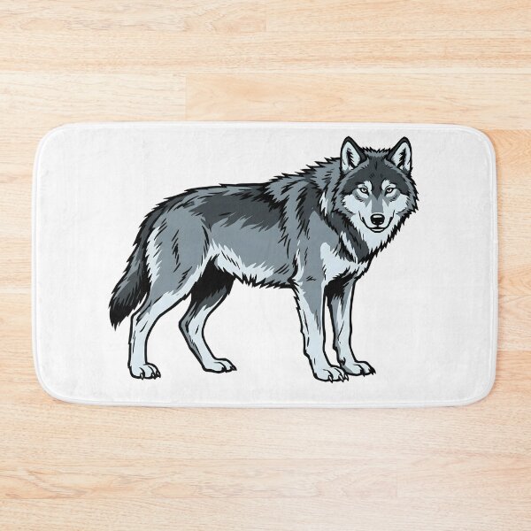 Item preview, Grey Wolf Illustration Minimalist Vector Art designed and sold by DigitalGremlin.