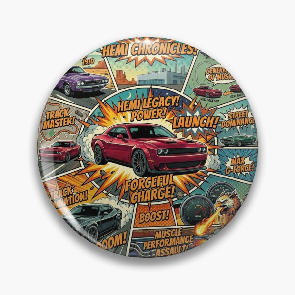 Item preview, Retro Muscle Car Comic Power – Classic American Performance Illustration designed and sold by GT Garage.