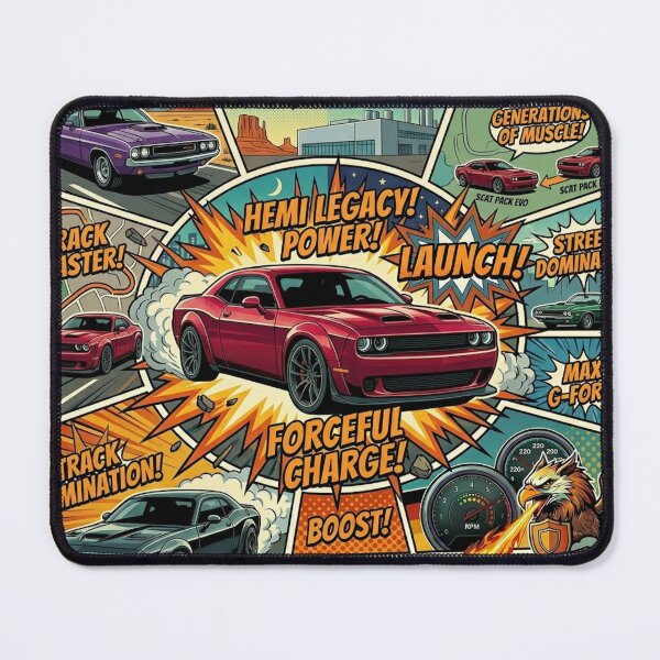 Item preview, Retro Muscle Car Comic Power – Classic American Performance Illustration designed and sold by GT Garage.