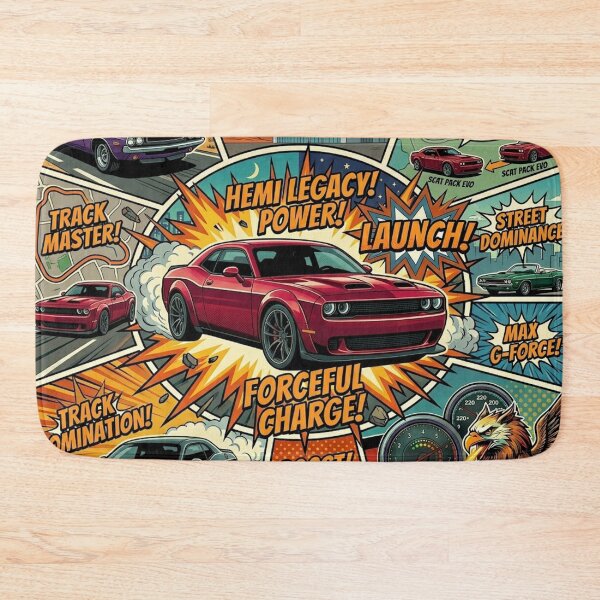 Item preview, Retro Muscle Car Comic Power – Classic American Performance Illustration designed and sold by GT Garage.