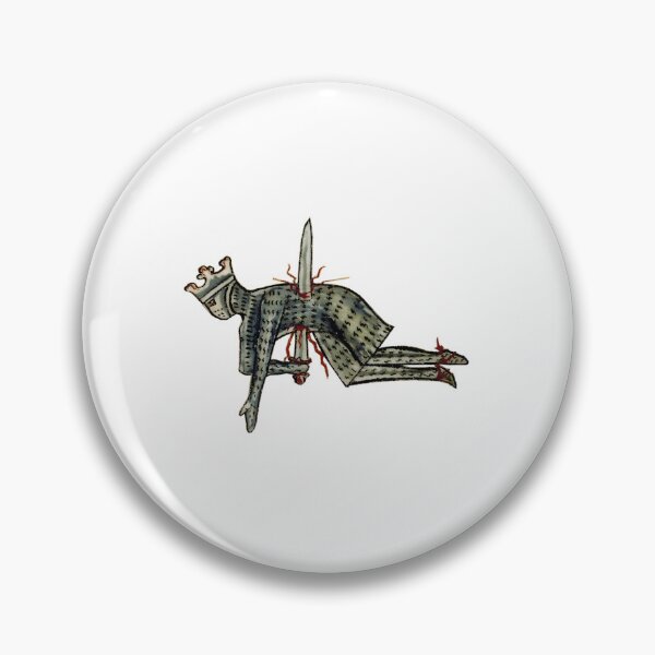 Item preview, Medieval Marginalia King Falling On Sword designed and sold by gewgacruccl43.