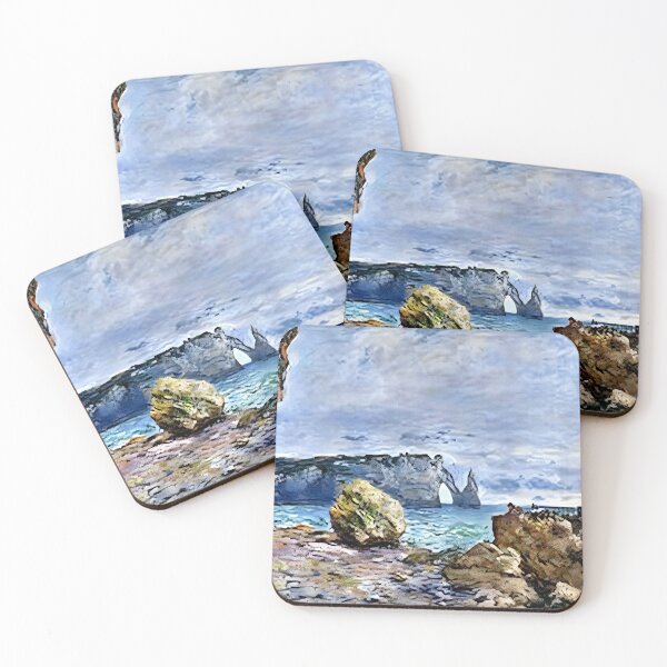 Item preview, Étretat, The Beach and the Porte d’Aval: Sunlit Shores and the Majestic Limestone Arch  designed and sold by artdesignsnow.