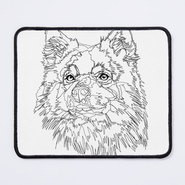 Item preview, F for Finnish Lapphund part of A to Z Alphabet Line Art Series designed and sold by Mauras-Designs.