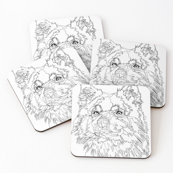 Item preview, F for Finnish Lapphund part of A to Z Alphabet Line Art Series designed and sold by Mauras-Designs.