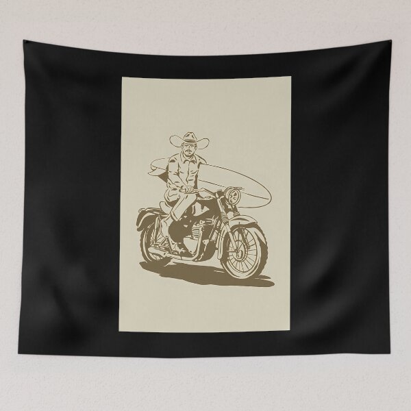 Item preview, Retro Steel Pony Surf Cowboy Graphic designed and sold by gewgacruccl43.