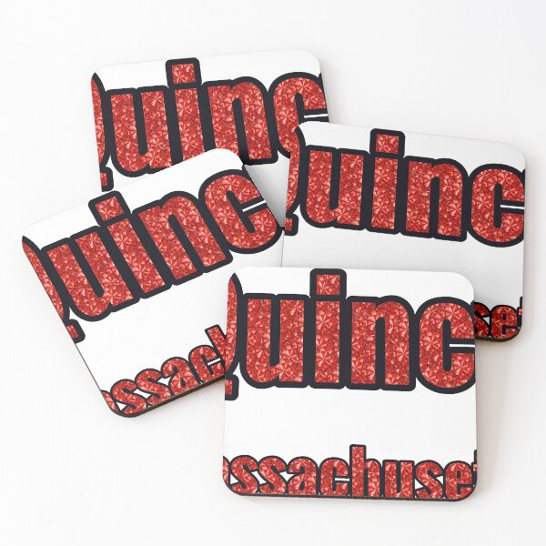 Item preview, Quincy Massachusetts City Name With Red Rhinestone designed and sold by TheIconSmith.